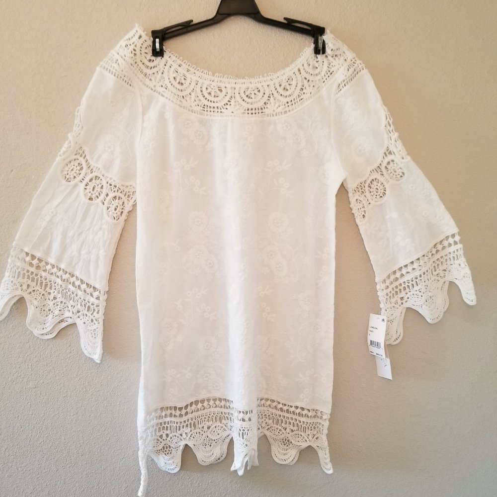 La Blanca Zen Garden Crochet Swim Cover-up